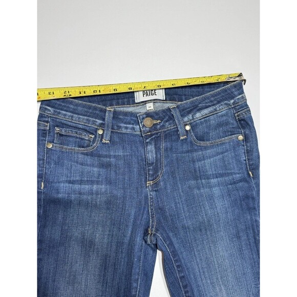 Paige Verdugo Ankle Jeans Women’s 26 Dark Wash Skinny Raw Hem Stretch Denim USA - Picture 4 of 8